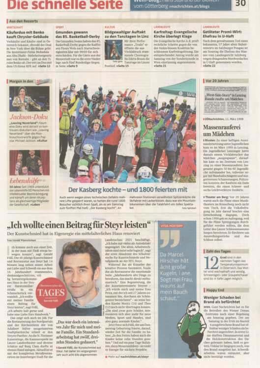 Zeitungsbericht Steyrer Zeitung 2019