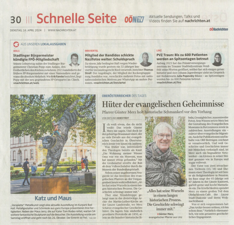 Zeitungsbericht Steyrer Zeitung 2024